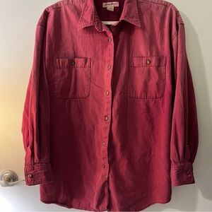 Eddie Bauer women’s utility shirt in washed red